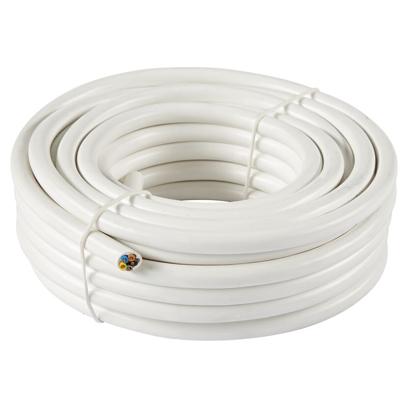 Rolle weißes fünfadriges Kabel