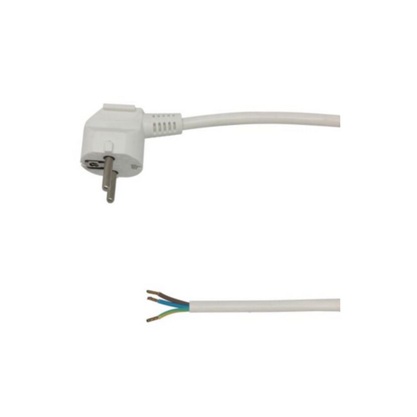 Anschlussleitung H05VV-F 3G1,5 mm² weiß 5 m