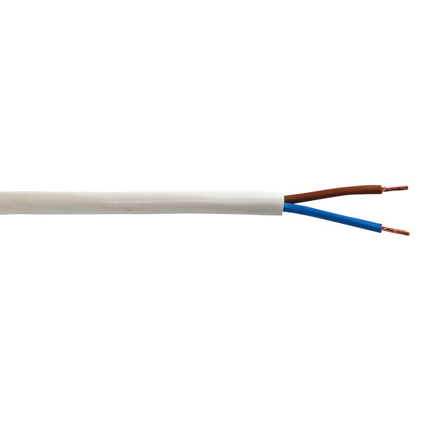 Weißes zweiadriges Kabel