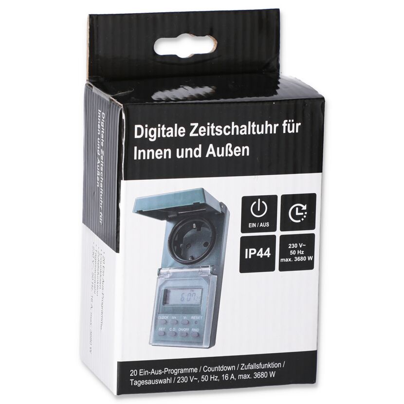 Außen-Zeitschaltuhr digital grün
