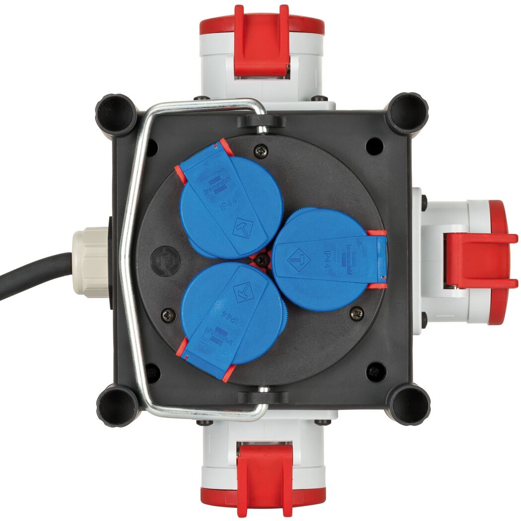 Gummi-Stromverteiler 3x CEE 400V/16A, 3x 230V/16A