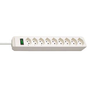 Eco-Line Steckdosenleiste mit Schalter weiß 9-fach
