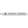 Steckdosenleiste 'Premium-Line' lichtgrau 12-fach 3 m