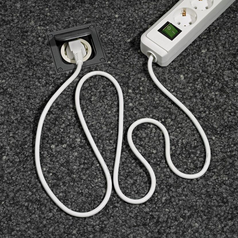 Steckdosenleiste 'Eco-Line' mit Schalter weiß 5-fach 1,5 m