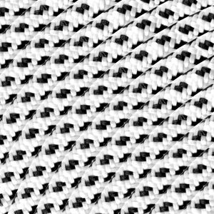 Textilkabel 'Home Sweet Home' schwarz/weiß Ø 0,75 x 30 m