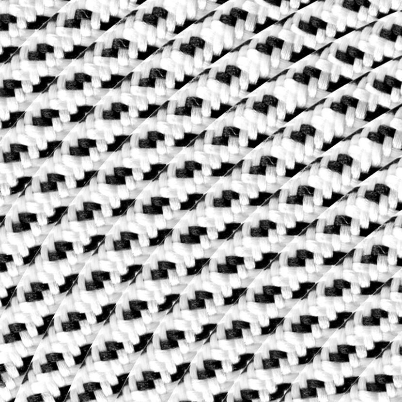 Schwarz-weißes Textilkabel