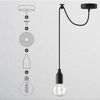 Schwarze Hängeleuchte mit Glühlampe