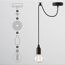 Hängeleuchte mit Textilkabel, schwarz