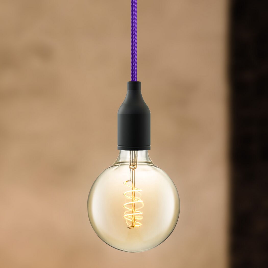 Kabel 'Home Sweet Home' Kunststoff lila 230 V Ø 0,75 mm x 30 m
