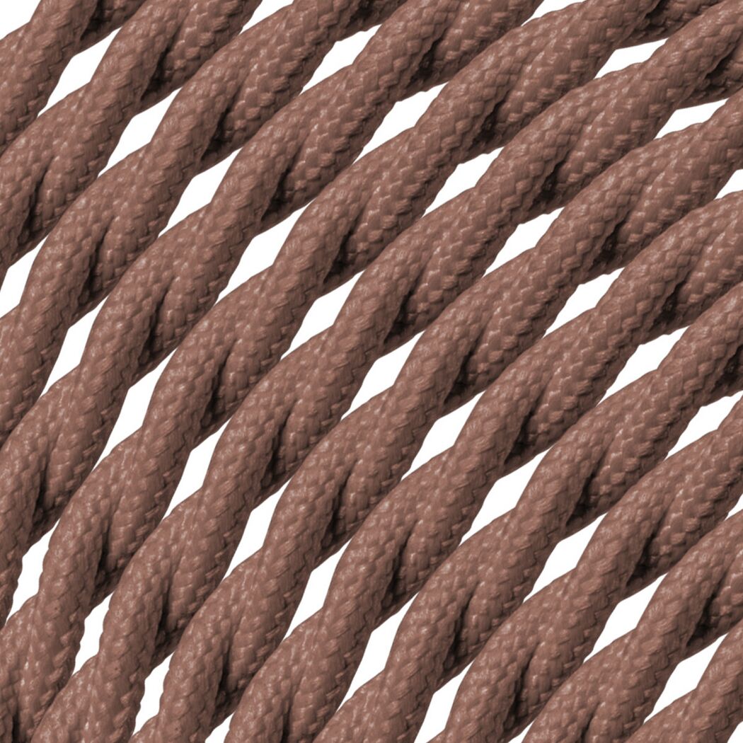 Braunes Textilkabel 3 x 0,75 mm2