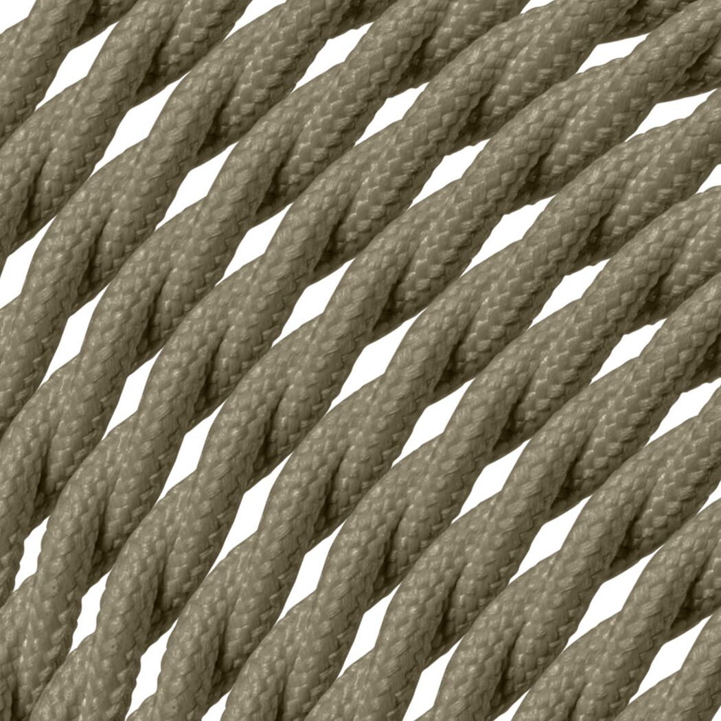 Kabel 'Home Sweet Home' Kunststoff olivgrün 230 V Ø 0,75 mm x 30 m