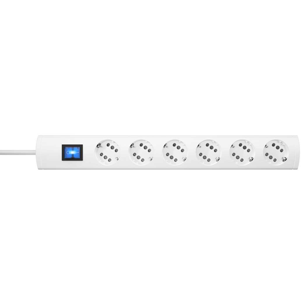 Steckdosenleiste 'Unoversal Plus' weiß 6-/12-fach