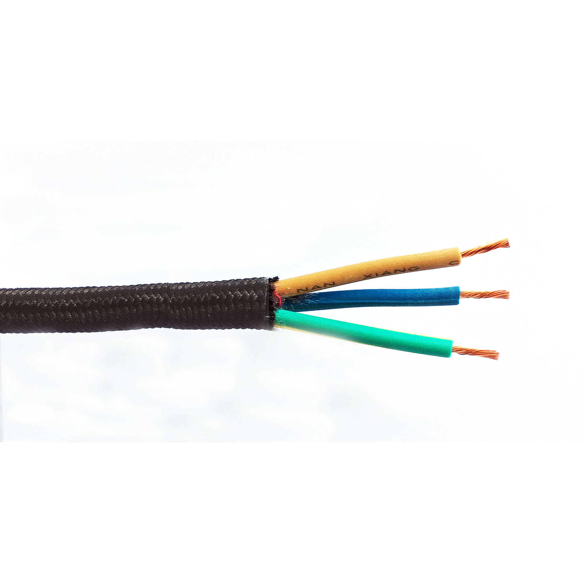 Textilkabel H03RT H 3G0,75 schwarz