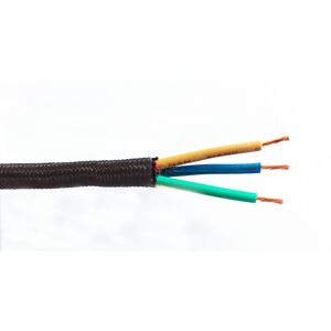 Textilkabel H03RT H 3G0,75 schwarz