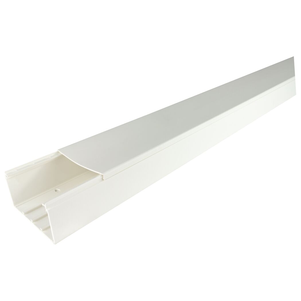 Weißer Kabelkanal Tehalit 60 x 110 mm