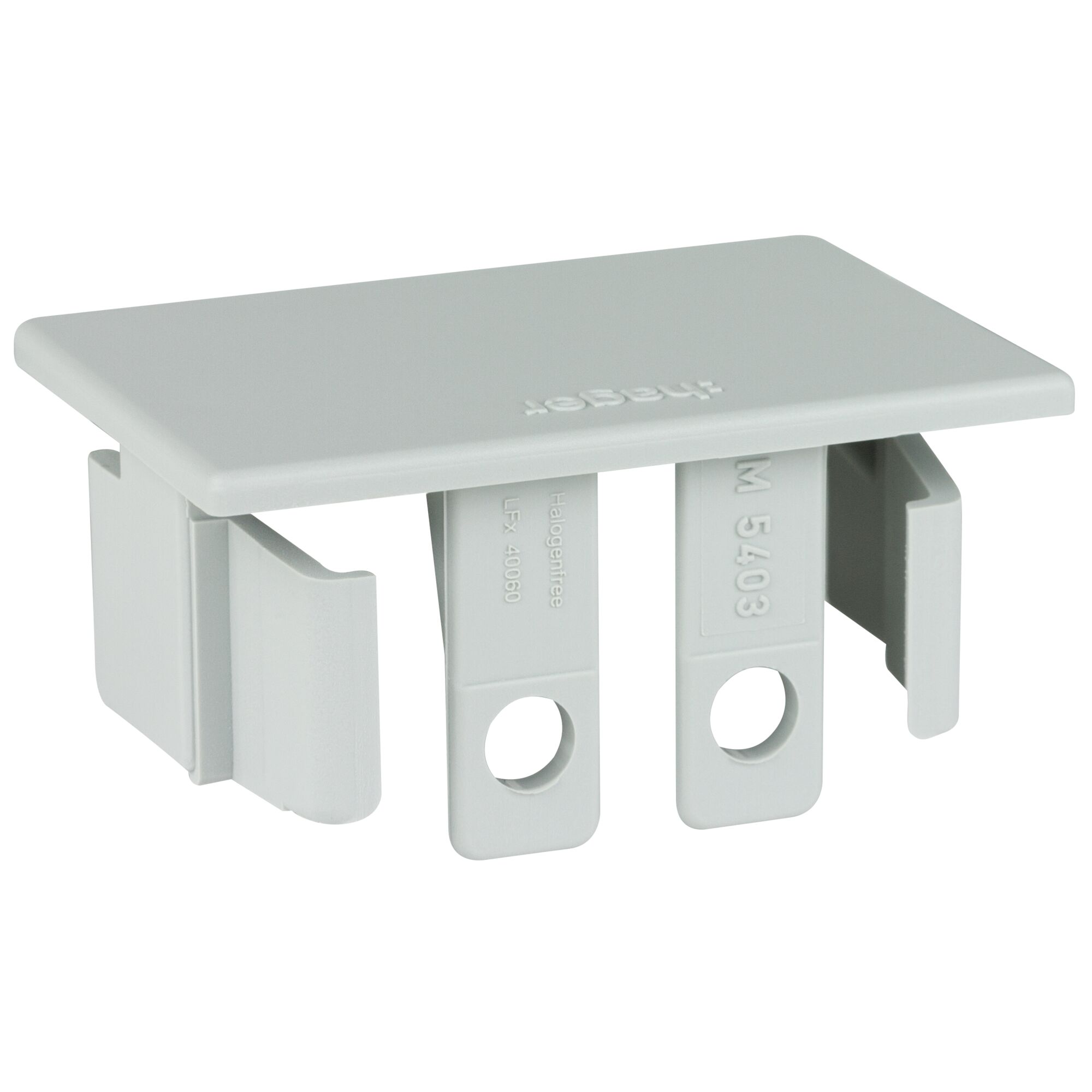 Tehalit Endstück für 40 x 60 mm, grau