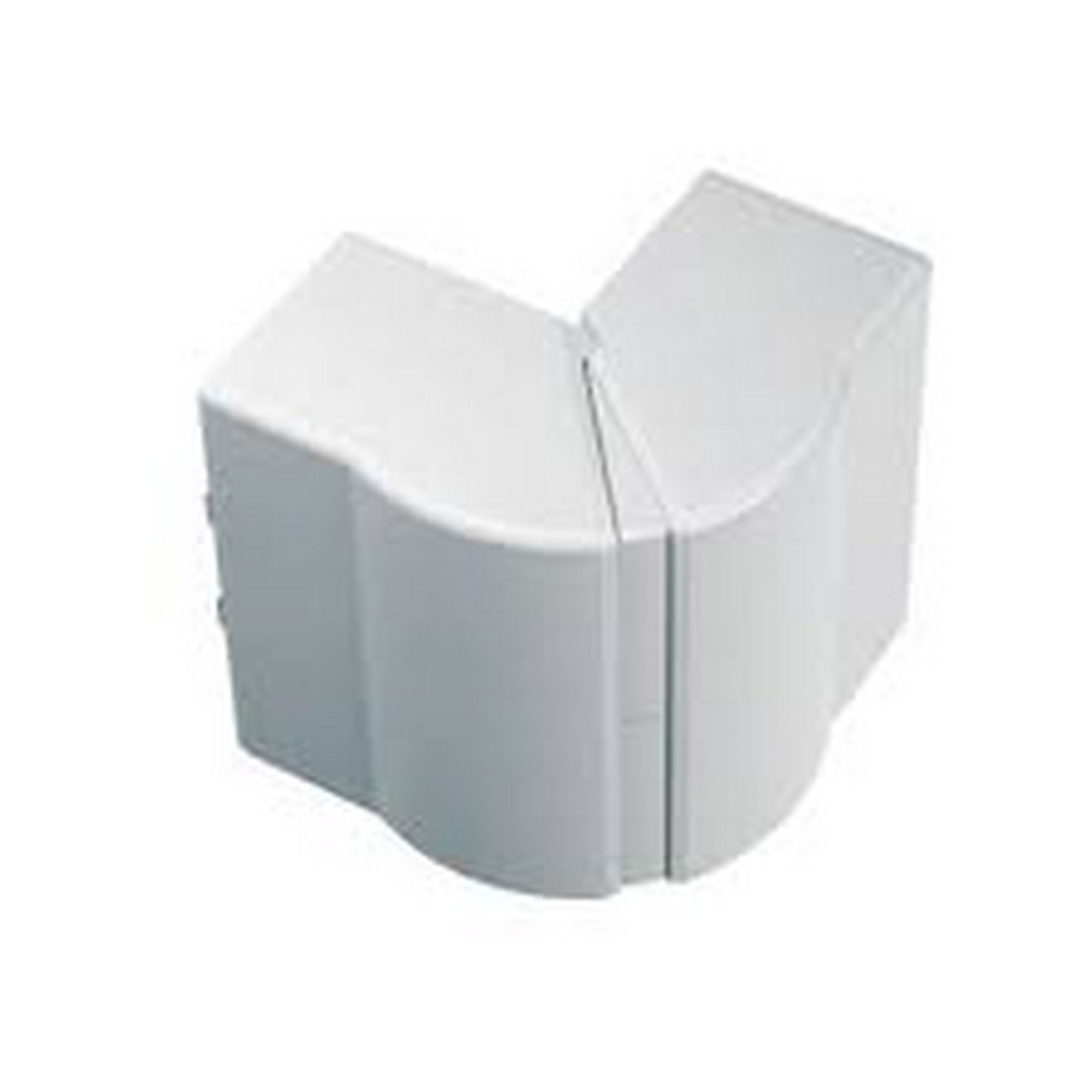 Weißer Brüstungskanal Außenecke