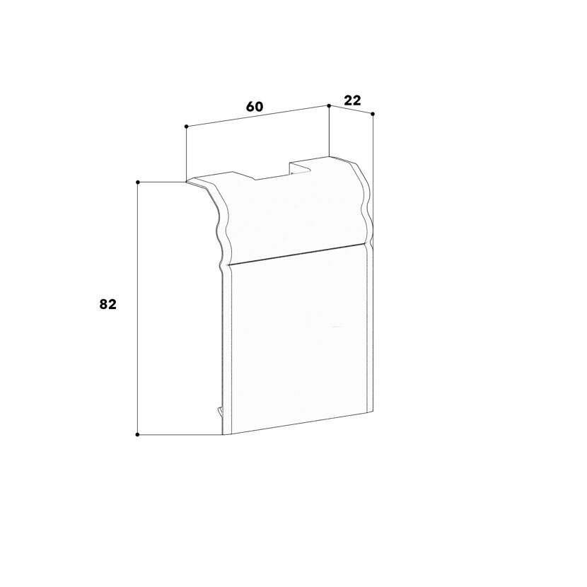T-Stück Berliner Profil 10 x 20 mm weiß
