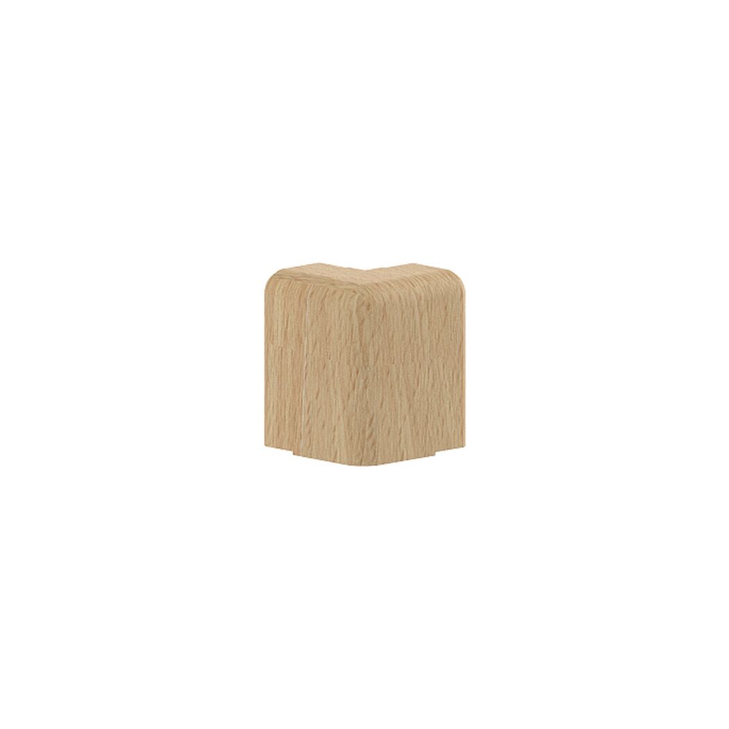 Eckverbindung für Sockelleisten aus Holz