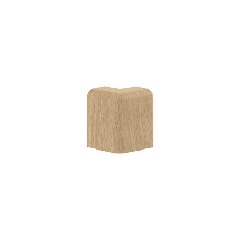 Eckverbindung für Sockelleisten aus Holz