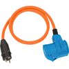 Orange Adapter-Leitung 1,5m, H07RN-F3G2.5 mit blauem Stecker