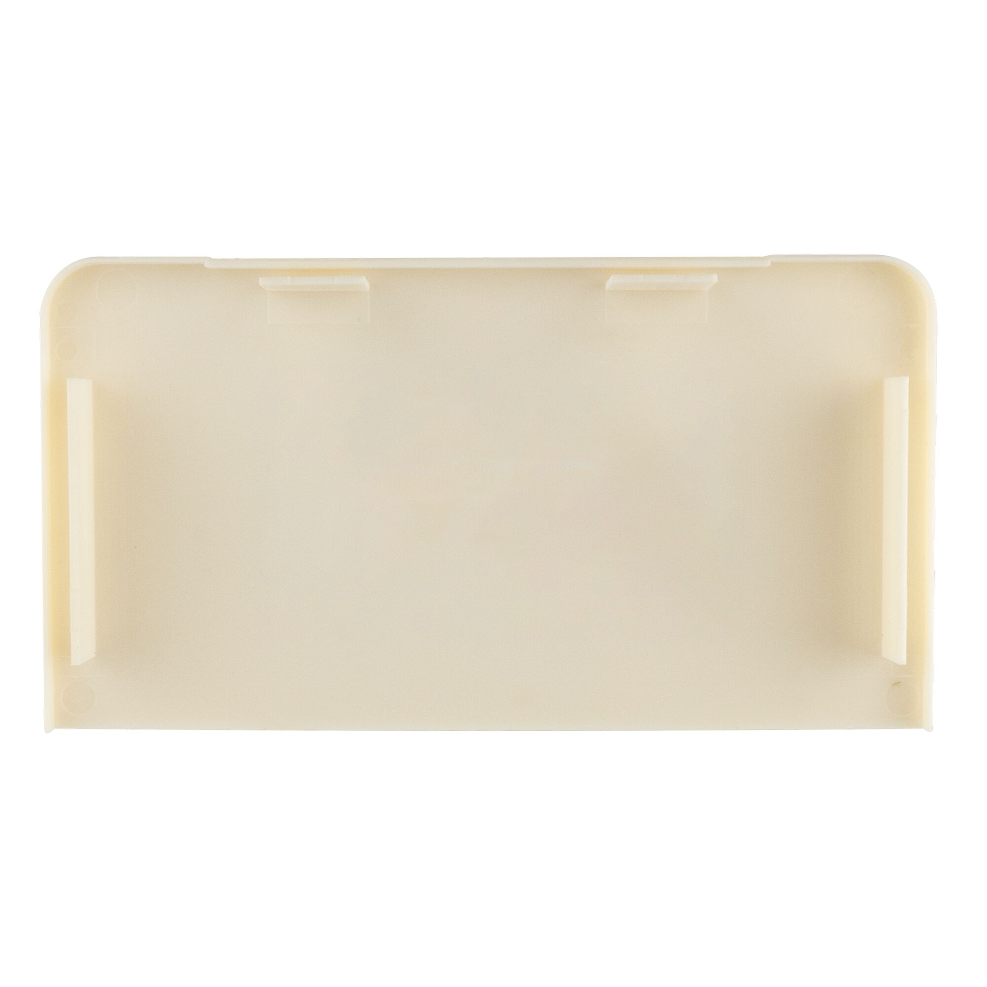 Weißes Endstück für einen Brüstungskanal