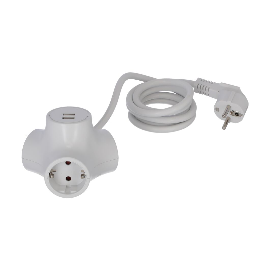 Steckerleiste 3-fach mit USB