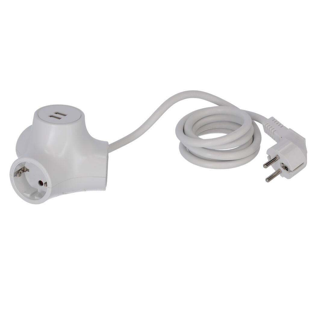 Steckerleiste 3-fach mit USB
