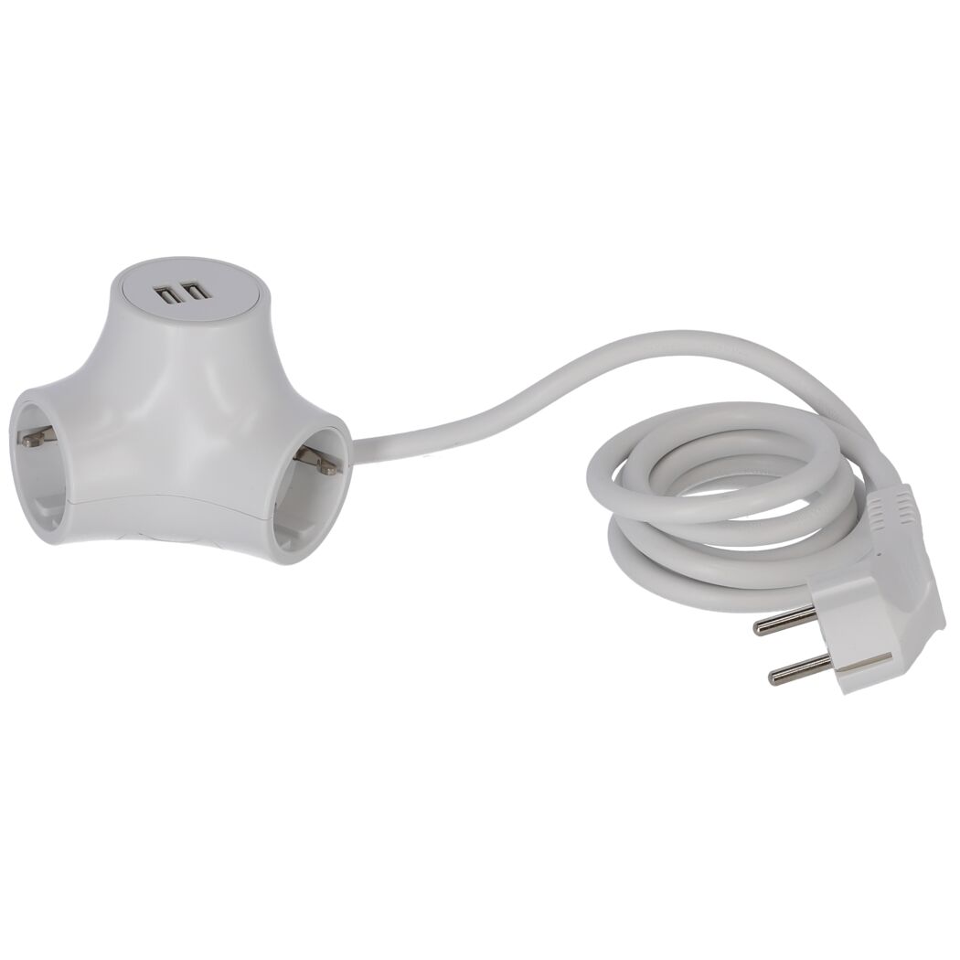 Steckerleiste 3-fach mit USB