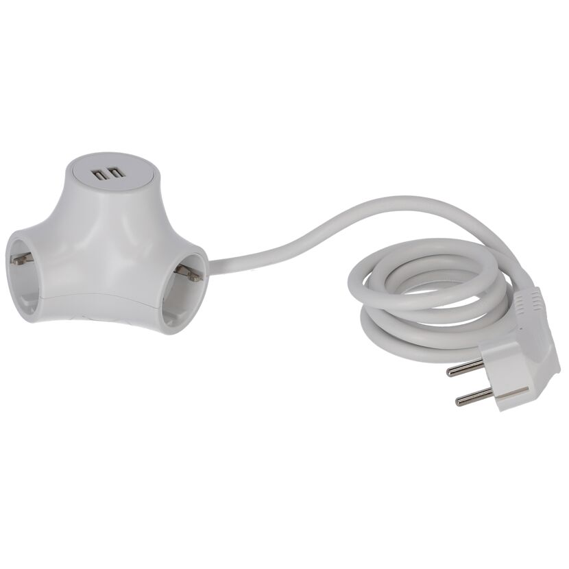 Steckerleiste 3-fach mit USB