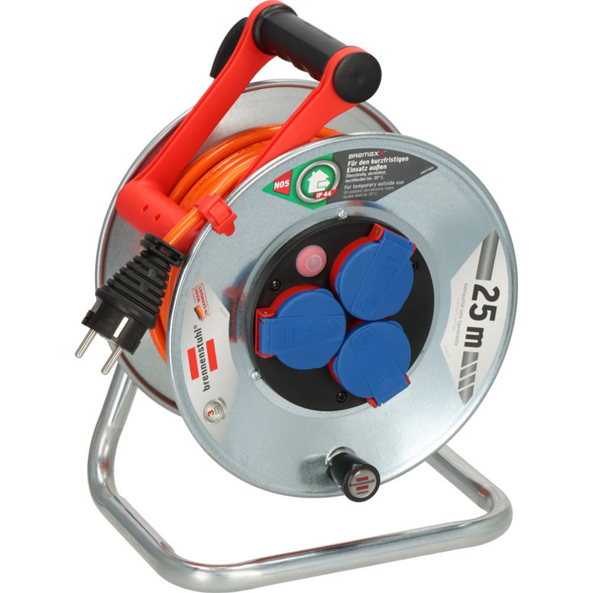 Brennenstuhl Kabeltrommel mit orangefarbenem Kabel