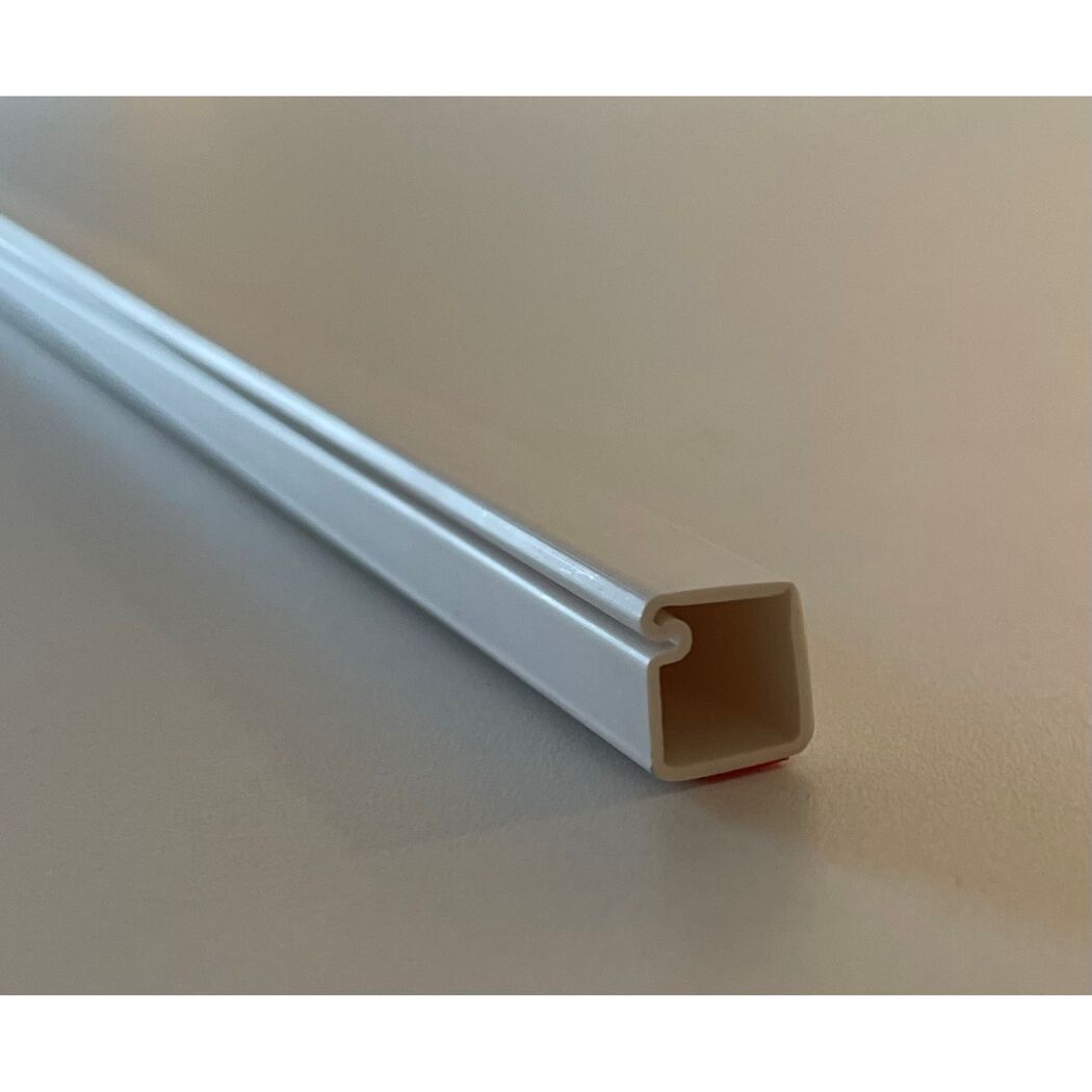Weißer Mini-Kabelkanal 10 x 10 mm, 2 m