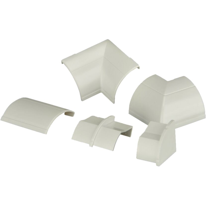Verbindungsset für Kabelkanal weiß 22 x 22 mm, 9-teilig
