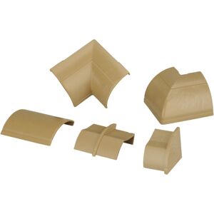 Verbindungsset für Kabelkanal holzfarben 22 x 22 mm, 9-teilig
