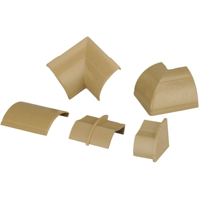 Verbindungsset für Kabelkanal holzfarben 22 x 22 mm, 9-teilig