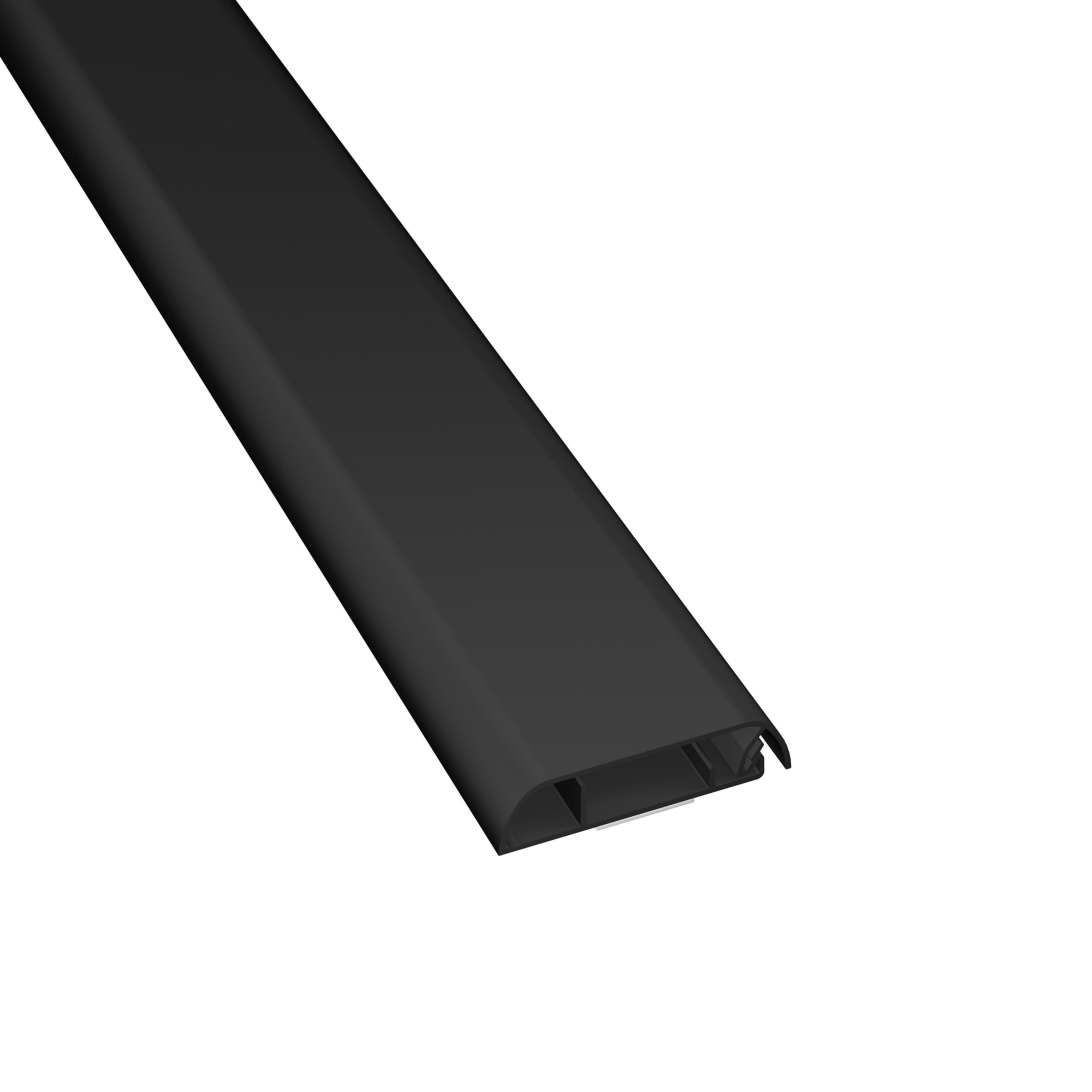 TV-Kabelkanal flach schwarz 100 x 6 x 1,5 cm