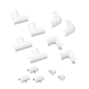Verbindungsset für Kabelkanal weiß 20 x 10 mm, 13-teilig