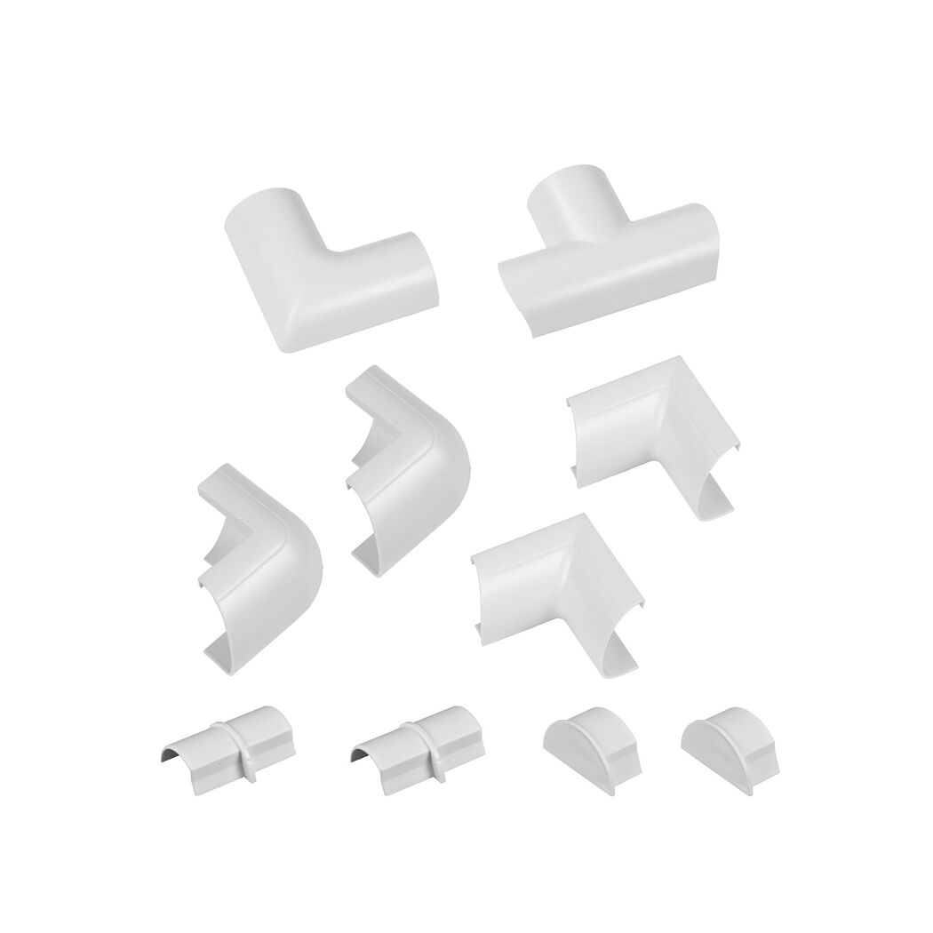 Verbindungsset für Kabelkanal weiß 30 x 15 mm, 10-teilig