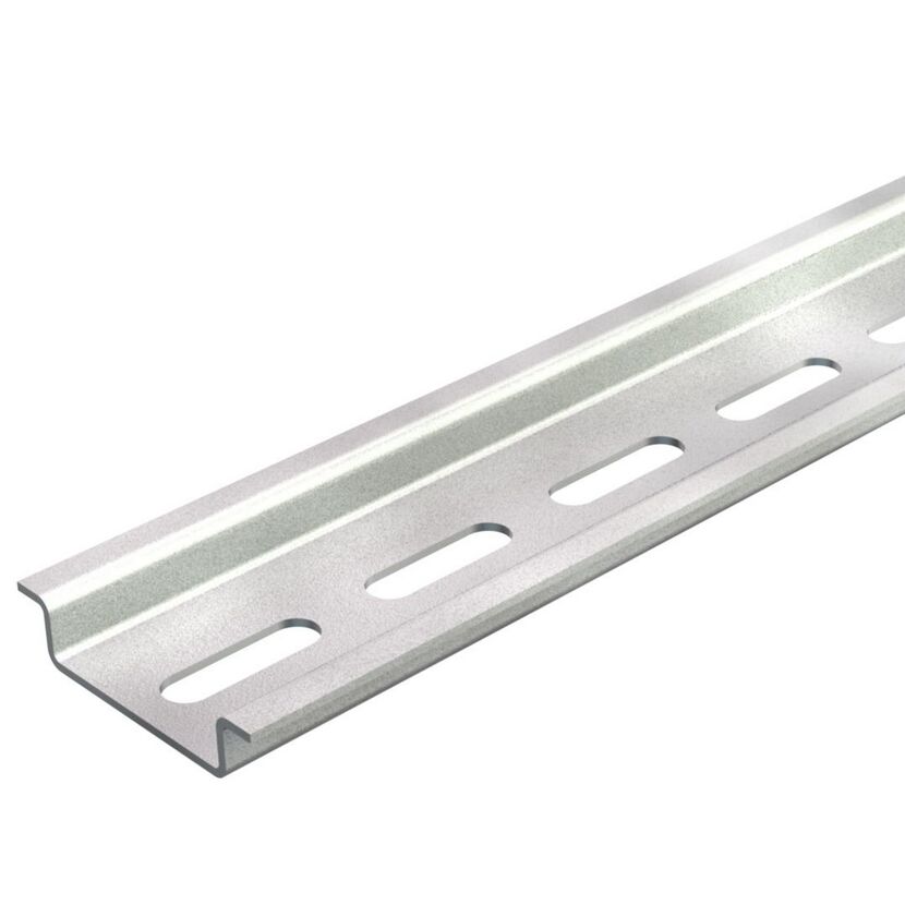 Metallene Hutschiene mit Löchern