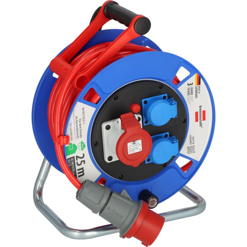 Kabeltrommel 'Garant' N07V3V3-F5G1,5 blau 25 m