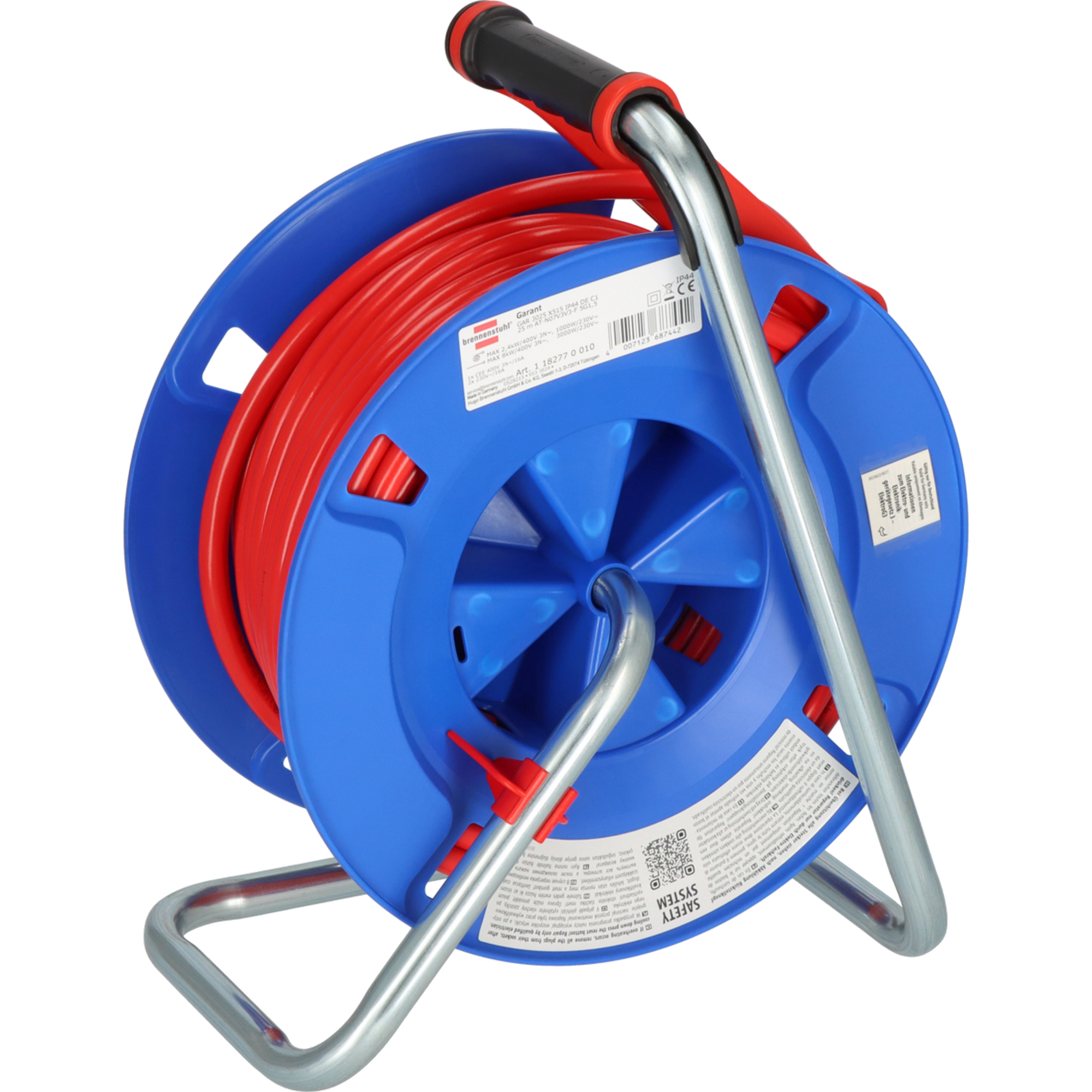 Kabeltrommel 'Garant' N07V3V3-F5G1,5 blau 25 m