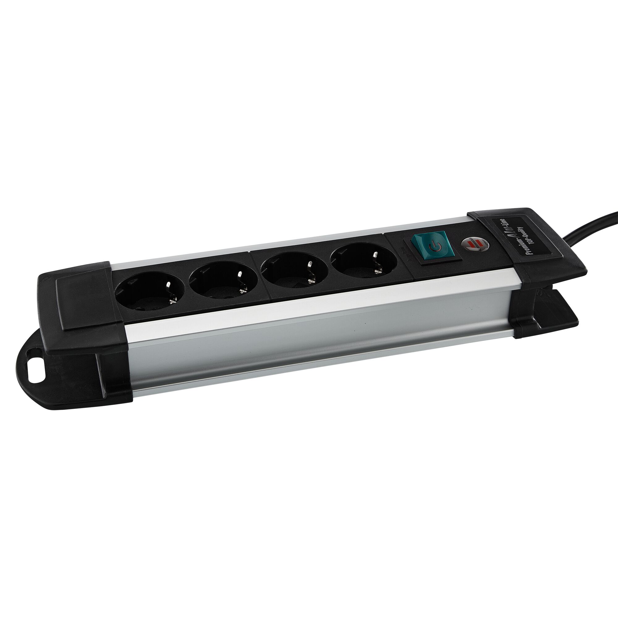 Steckerleiste Premium Alu-Line 4-fach