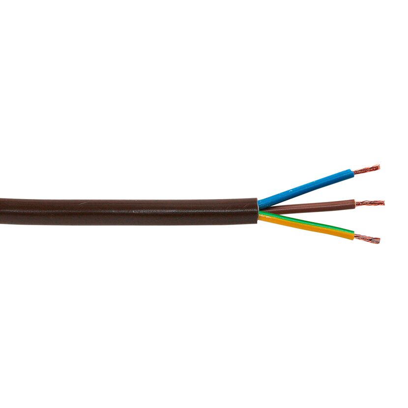 Schlauchleitung H05VV-F3G 1,5 mm² braun