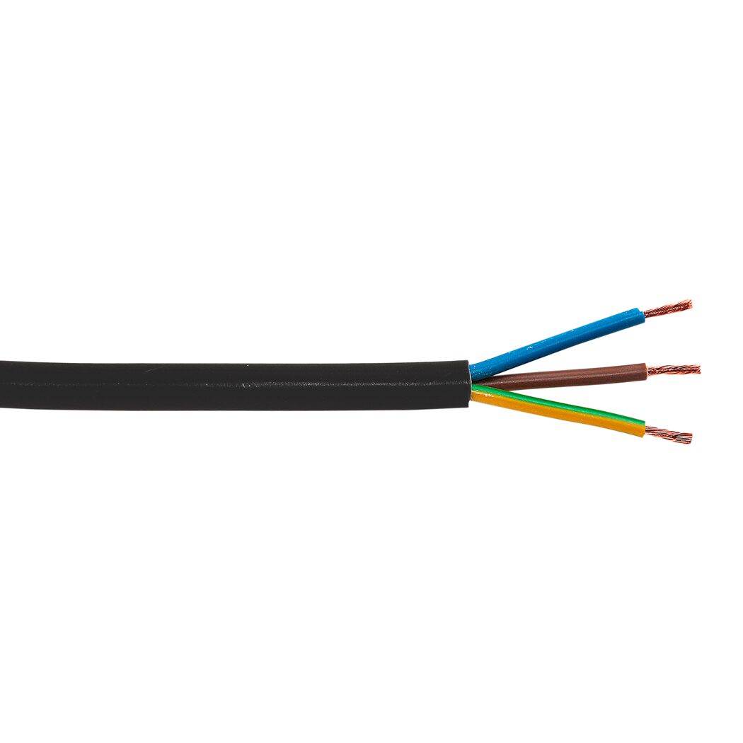 Schlauchleitung H05VV-F3G 1,5 mm² schwarz