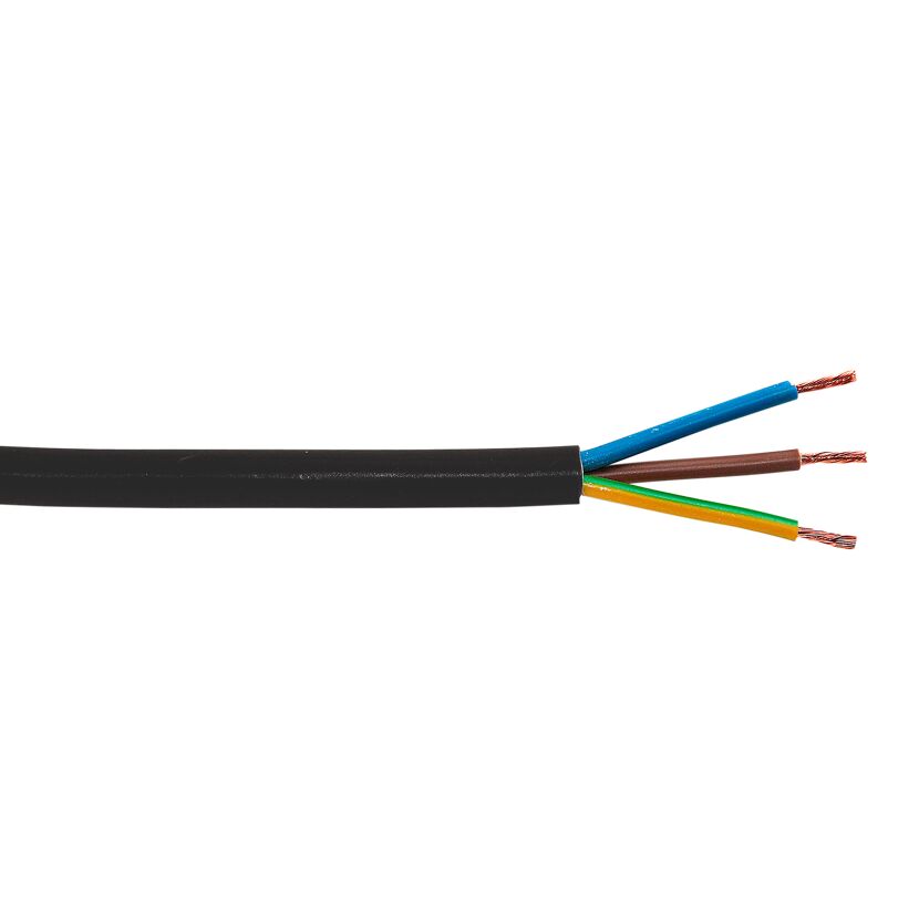 Schlauchleitung H05VV-F3G 1,5 mm² schwarz