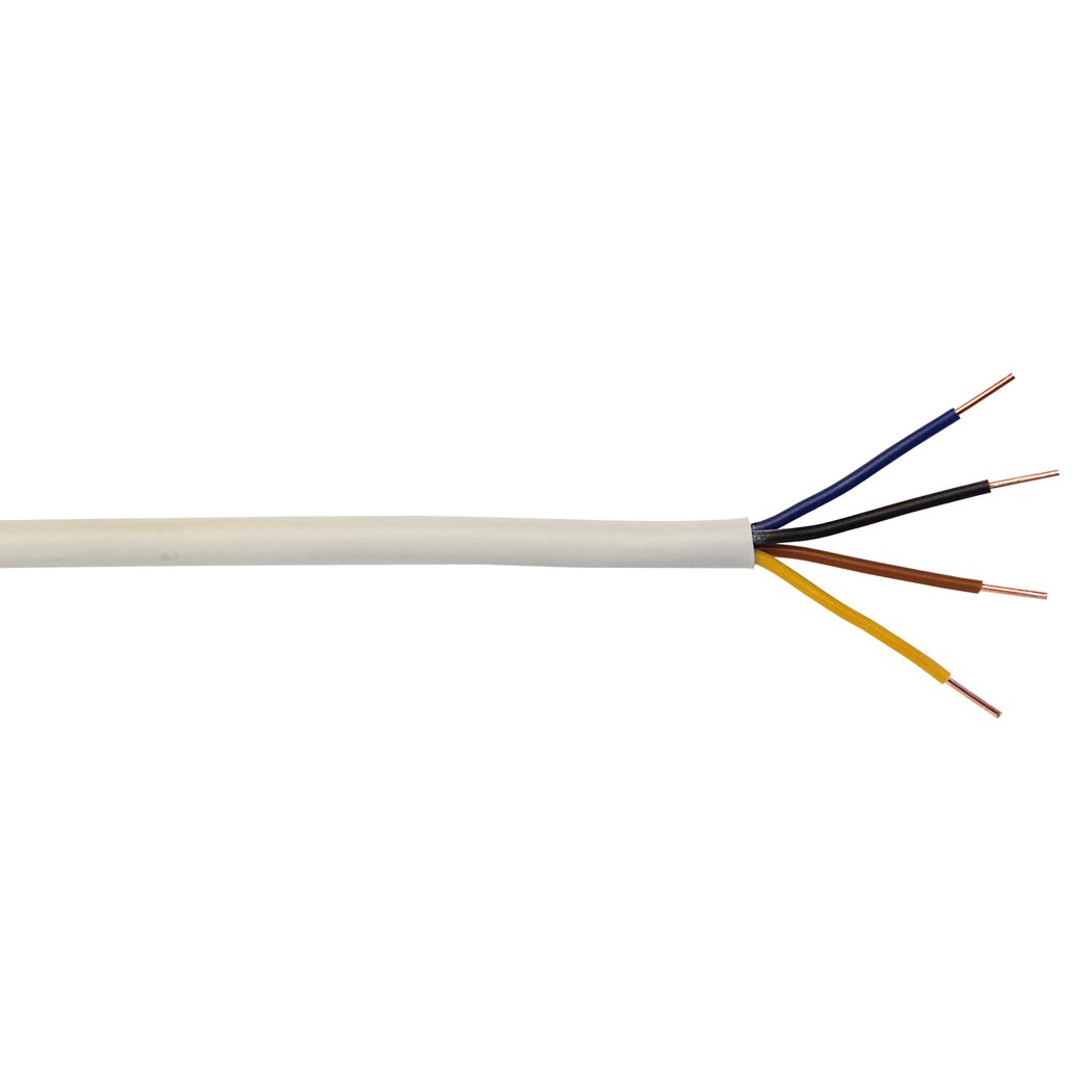 Vieradriges Kabel, weiß