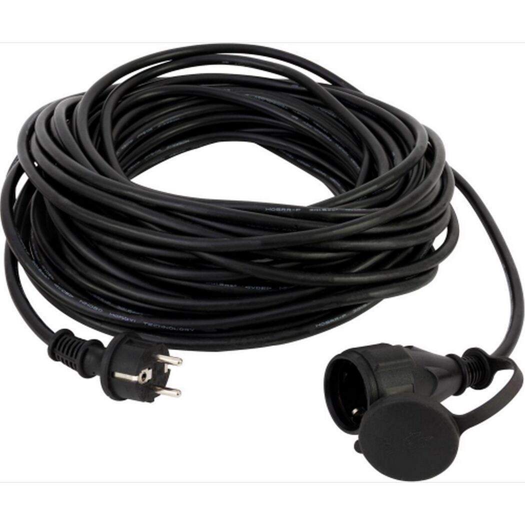 Verlängerungskabel 'H05RR-F 3G1,5 mm²' schwarz 10 m