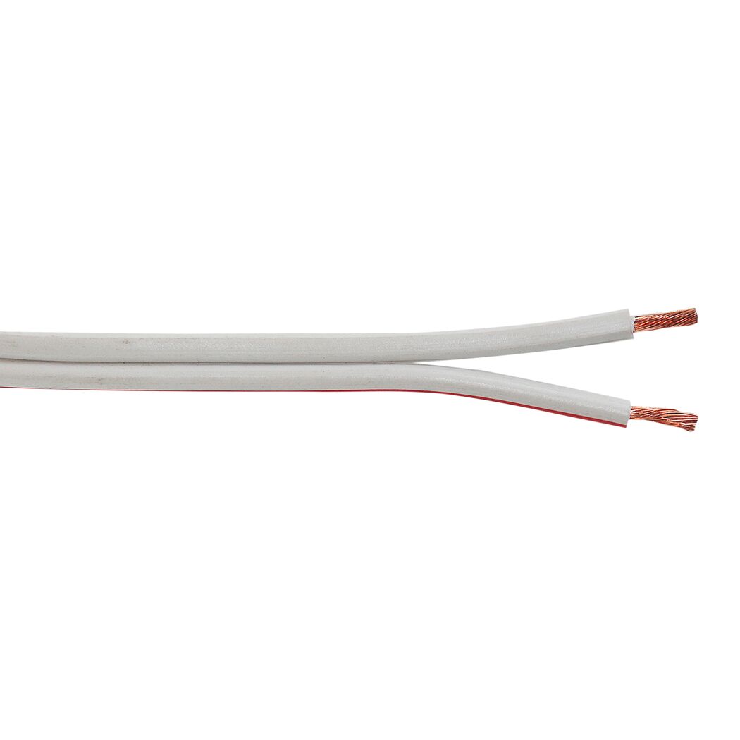 Weißes Lautsprecherkabel
