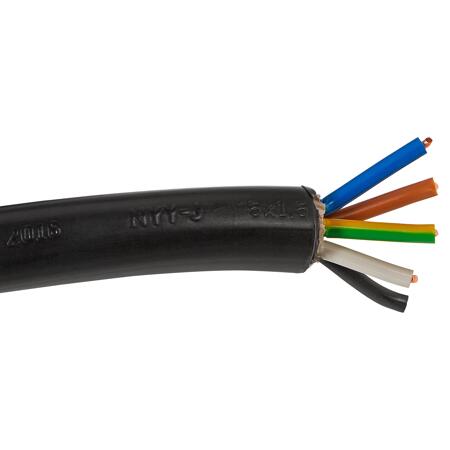 3. Bild von Erdkabel NYY-J schwarz 5x 1,5 mm² 50 m