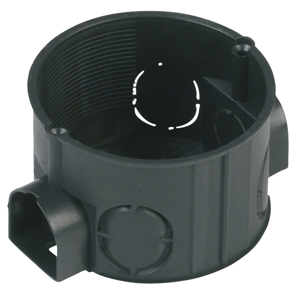 Schwarze ISO-Schalterdose 60 x 41 mm